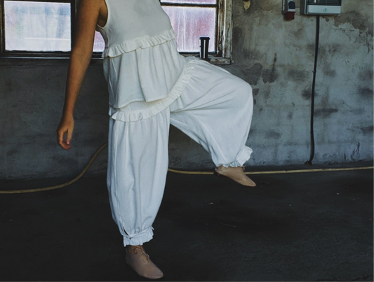 Bloomer pants in natural cotton