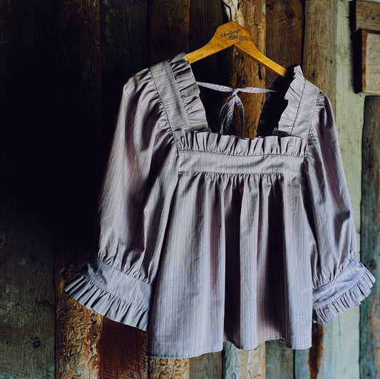 Sleeper blouse in lilac stripe