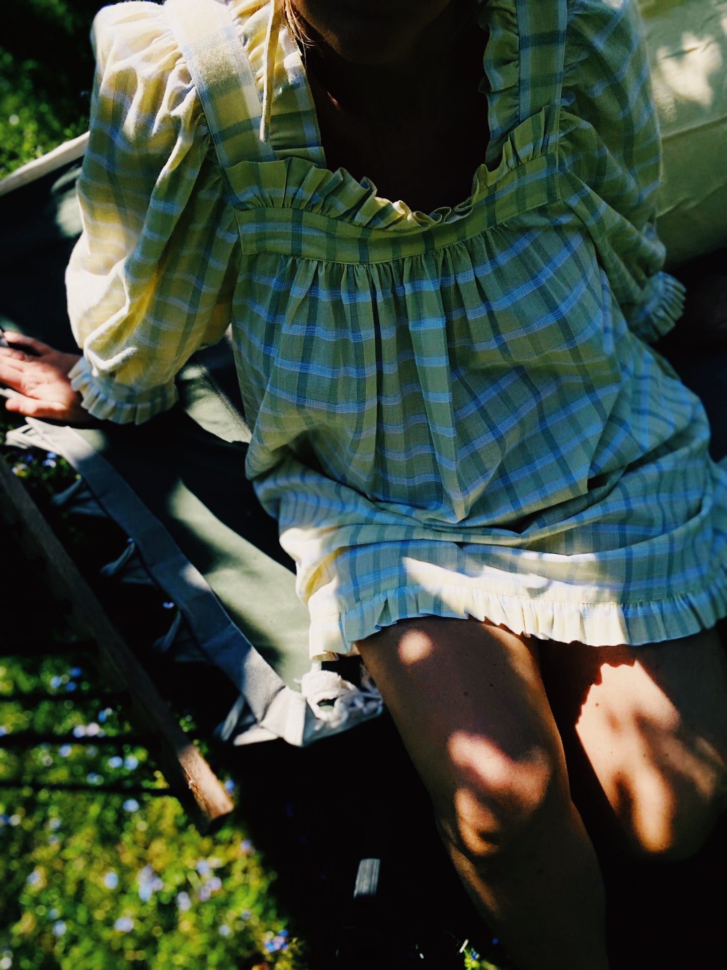 Sleeper mini dress in soft lemon cotton voile