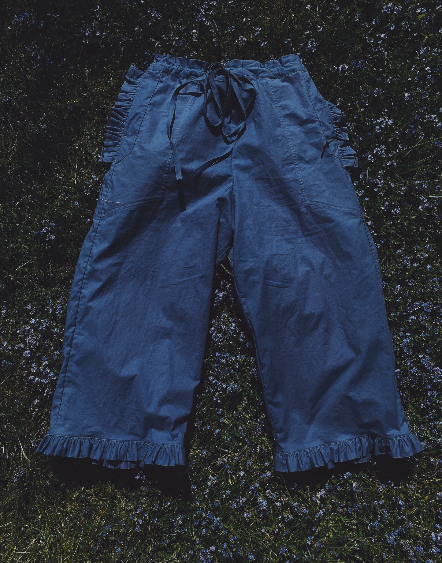 Field pants in cornflower blue