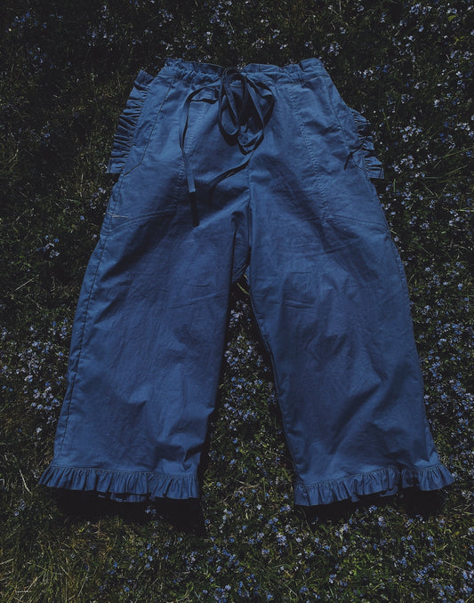 Field pants in cornflower blue