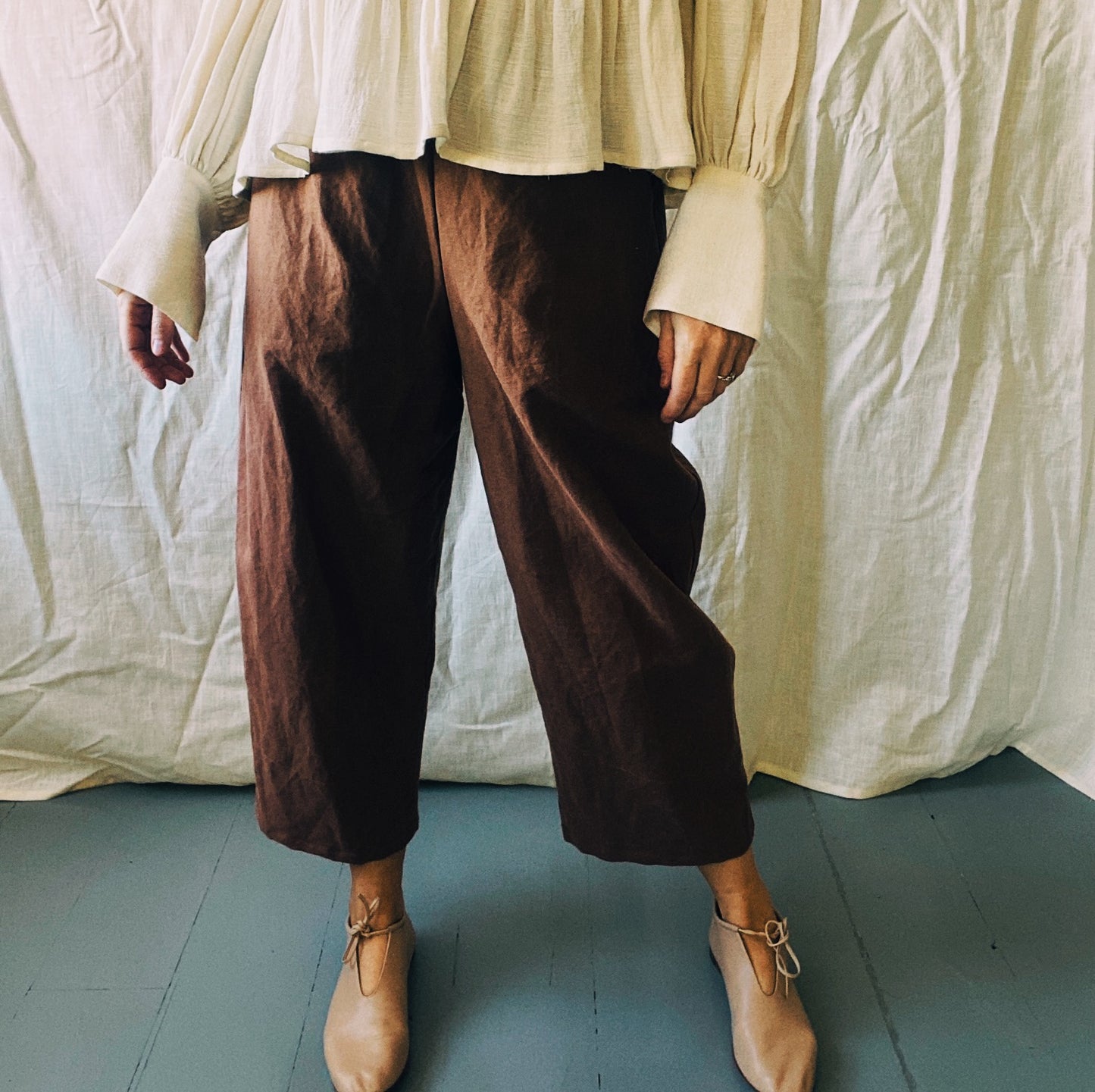 Agnes pants in plantdyed linen