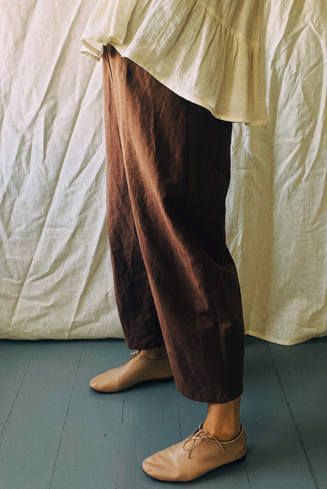 Agnes pants in plantdyed linen