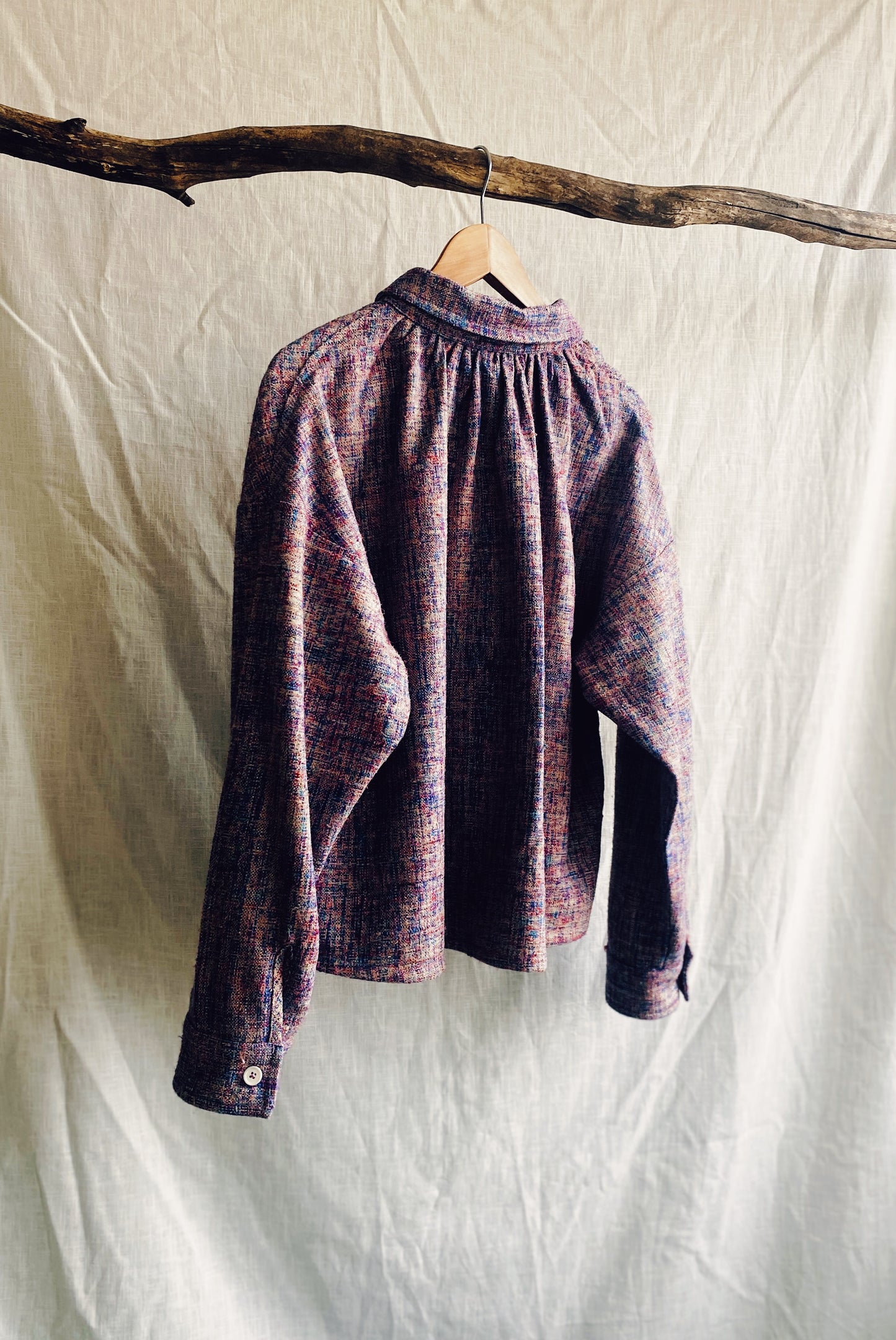 Hana blouse in confetti silk