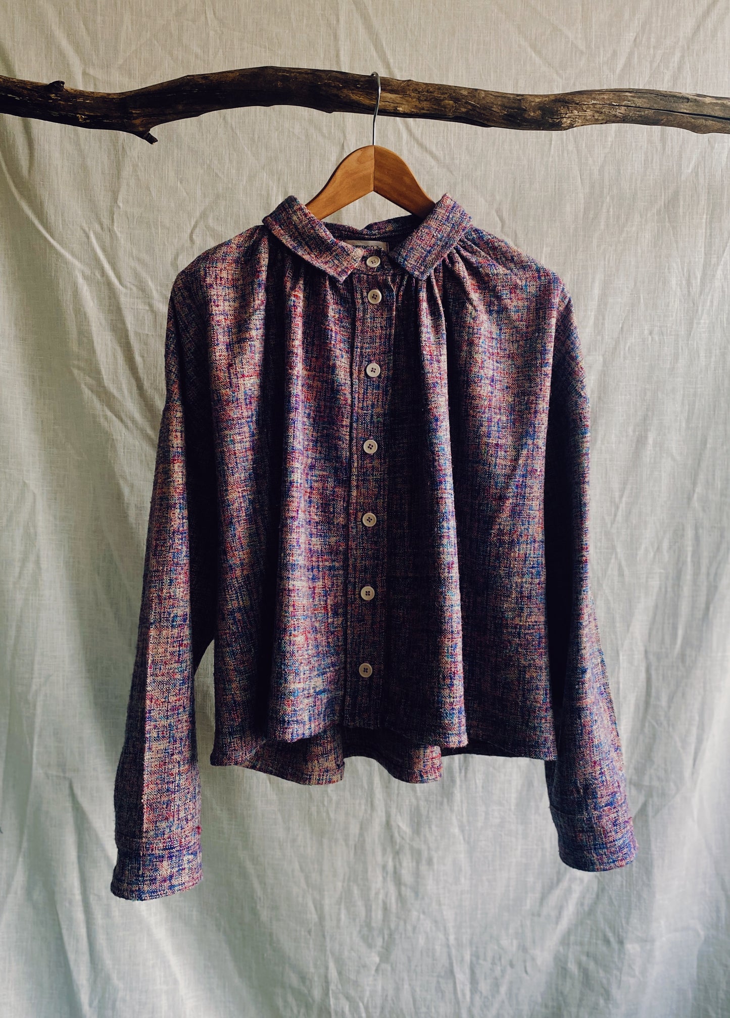 Hana blouse in confetti silk