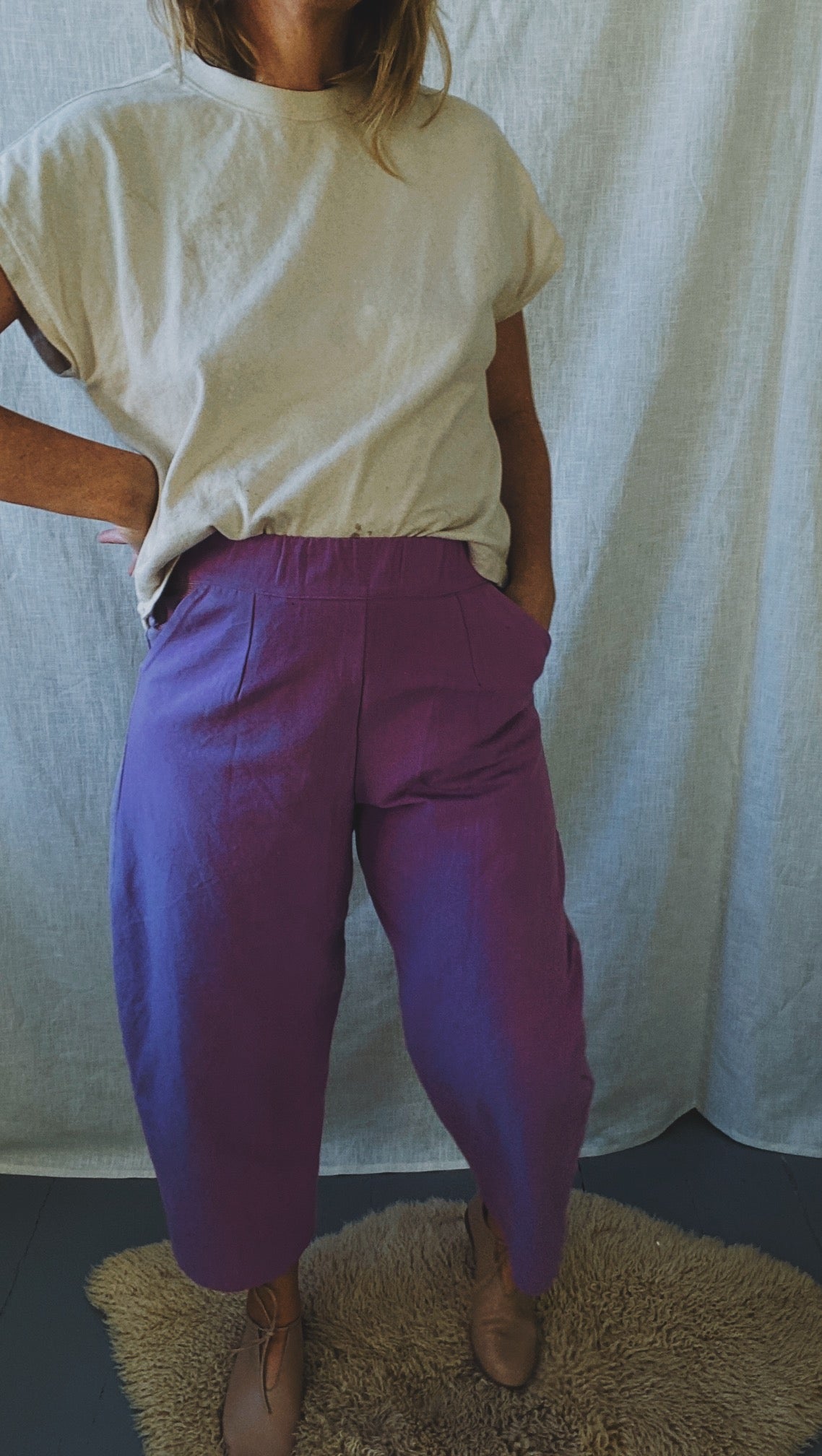 Agnes pants in two tone lavender