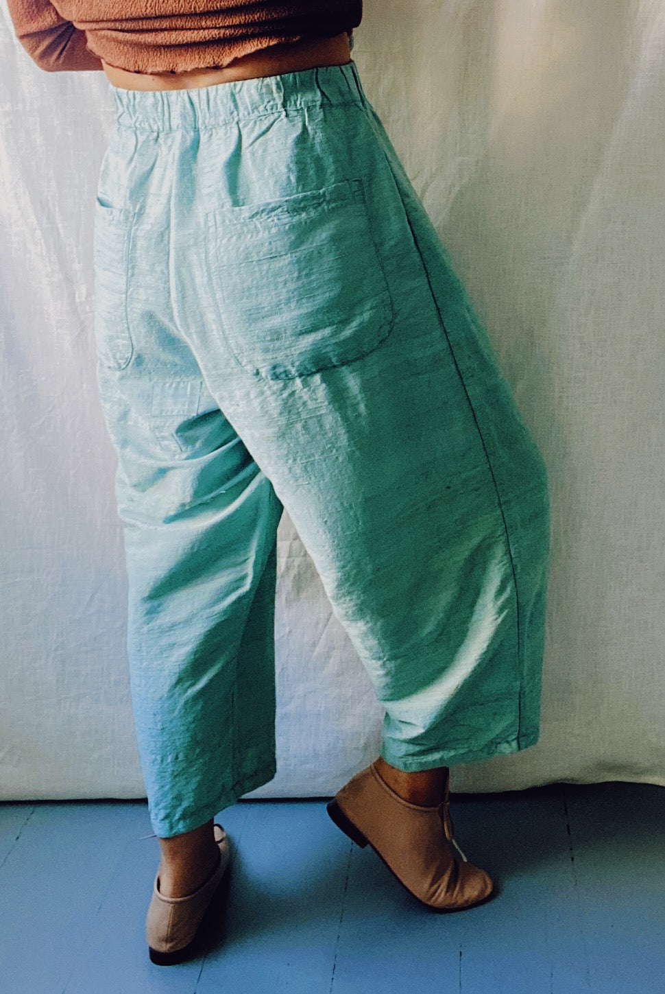 Sol pants in plantdyed silk dupion