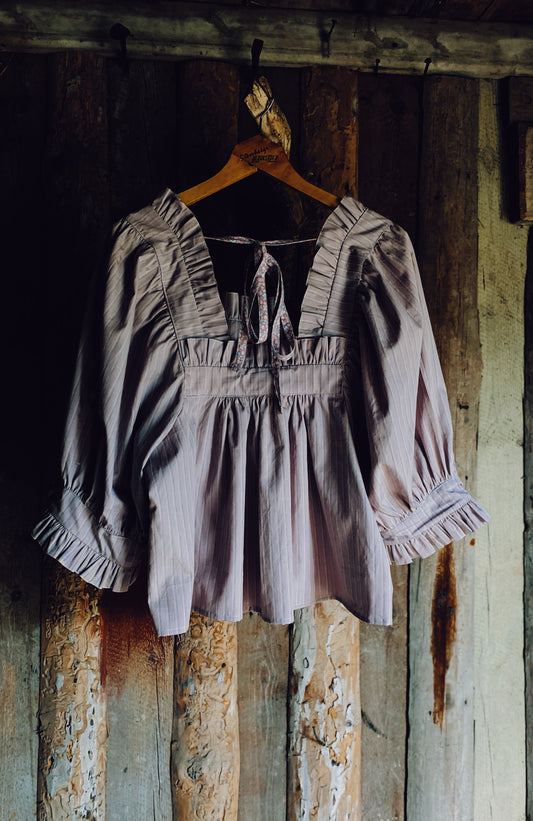 Sleeper blouse in lilac stripe