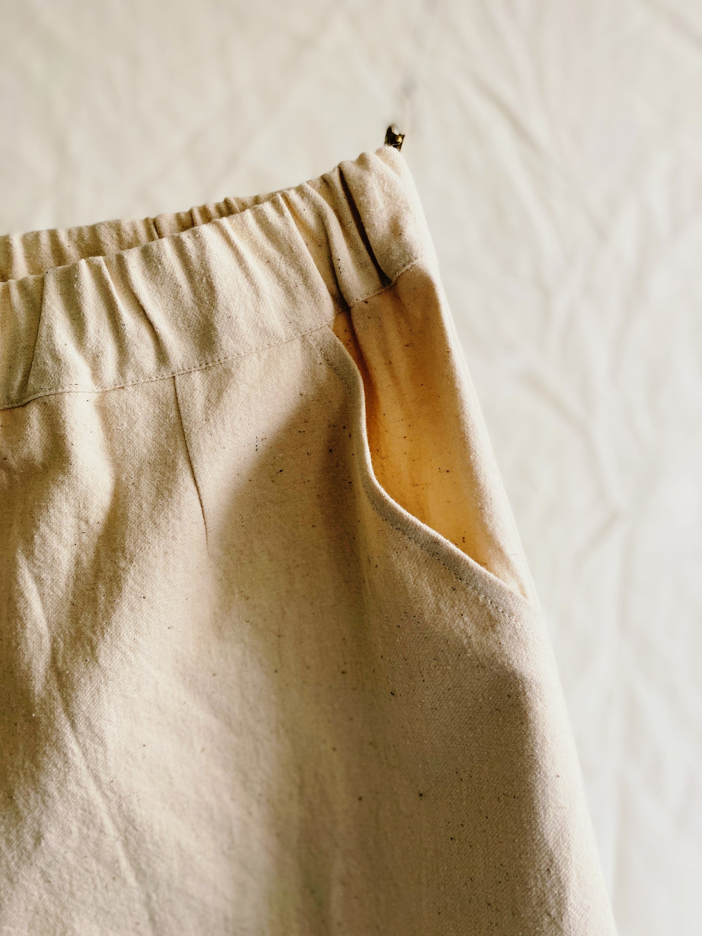 Agnes pants in natural cotton twill