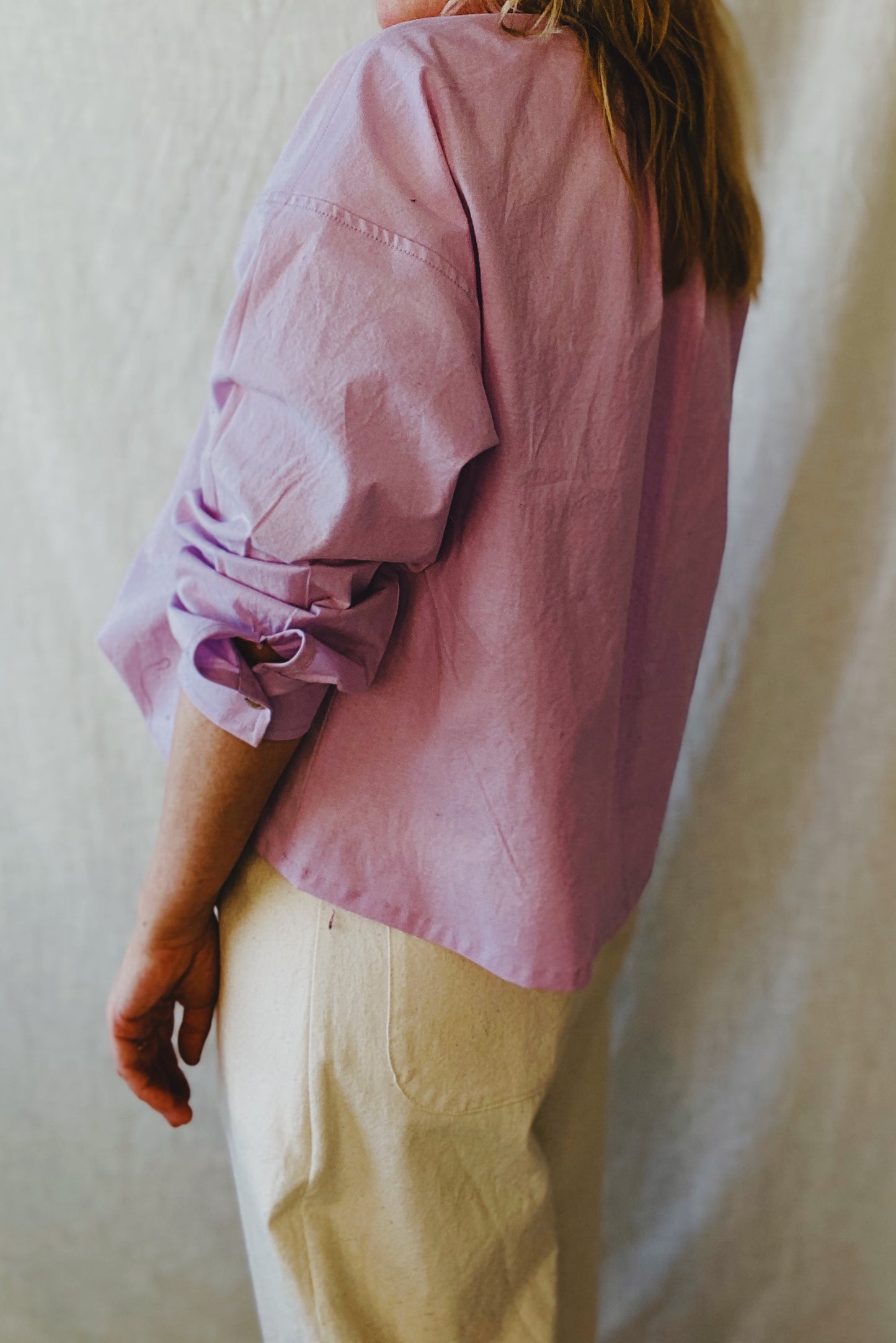 Hana blouse in lavender crispy cotton