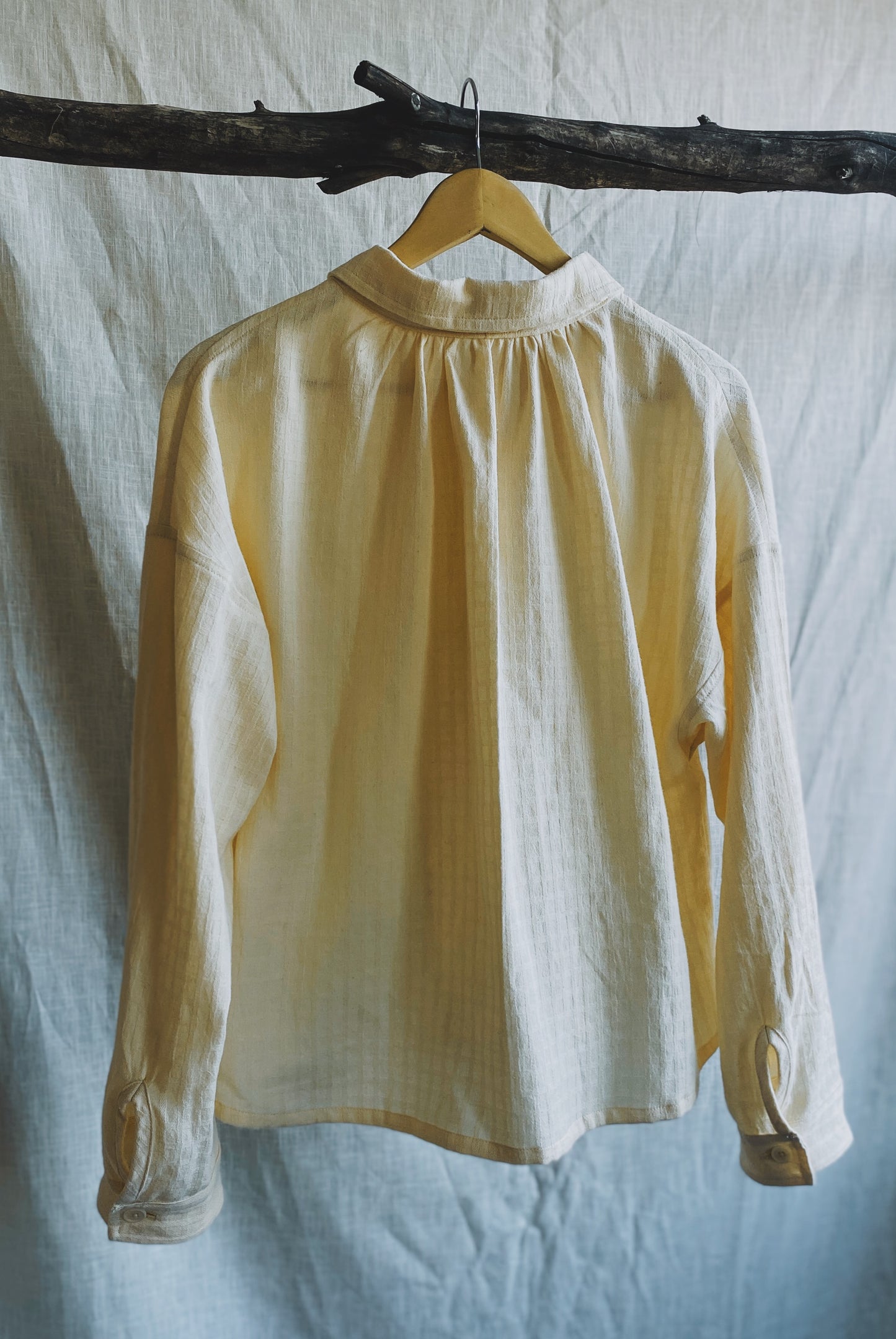 Hana blouse in warm checkered cotton