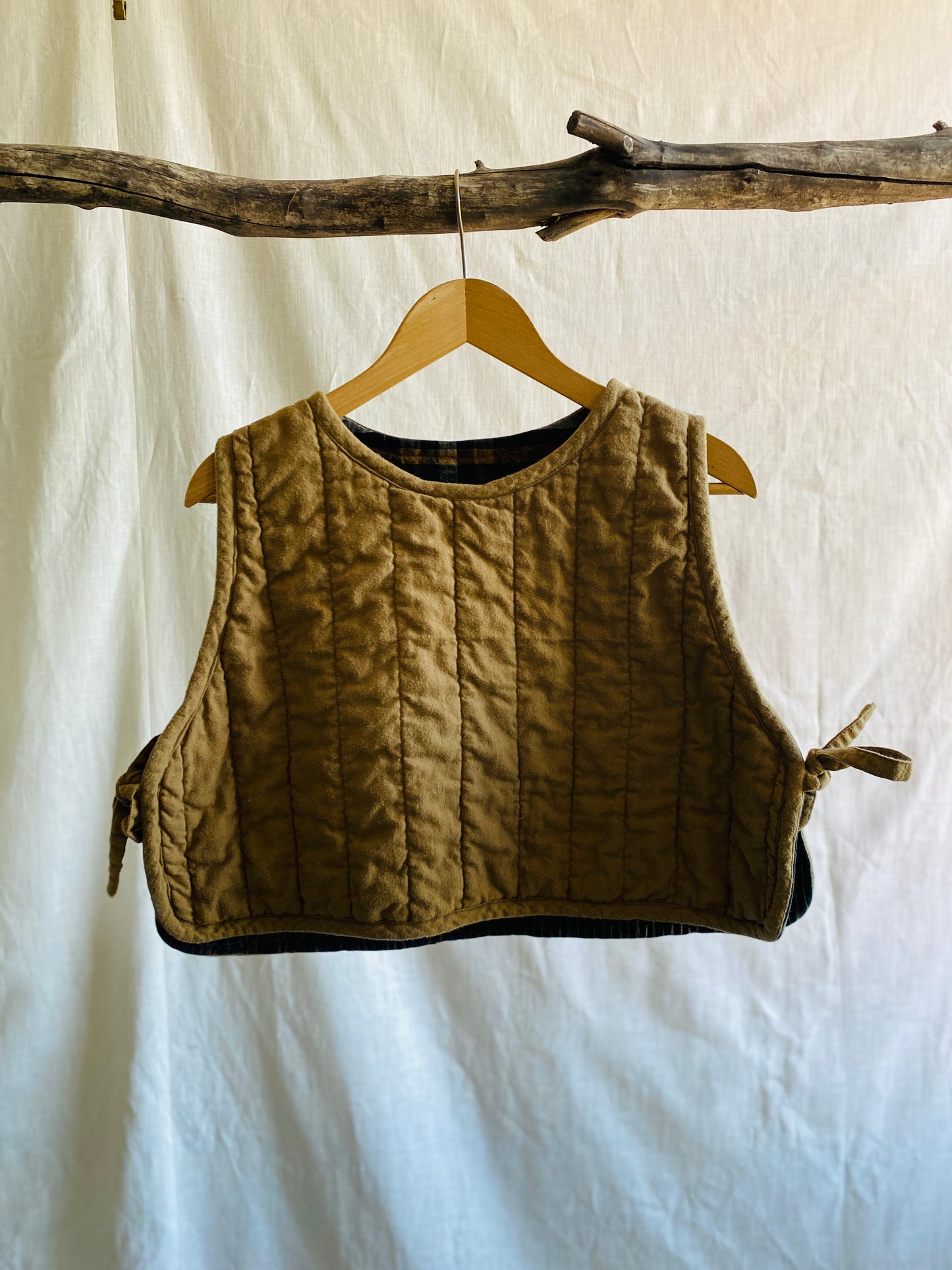 Kyi smock top out of Japanese boro cloth